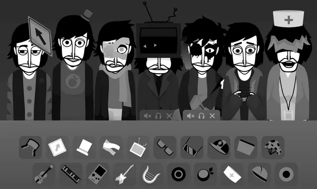 Gray Sprunki Incredibox icon